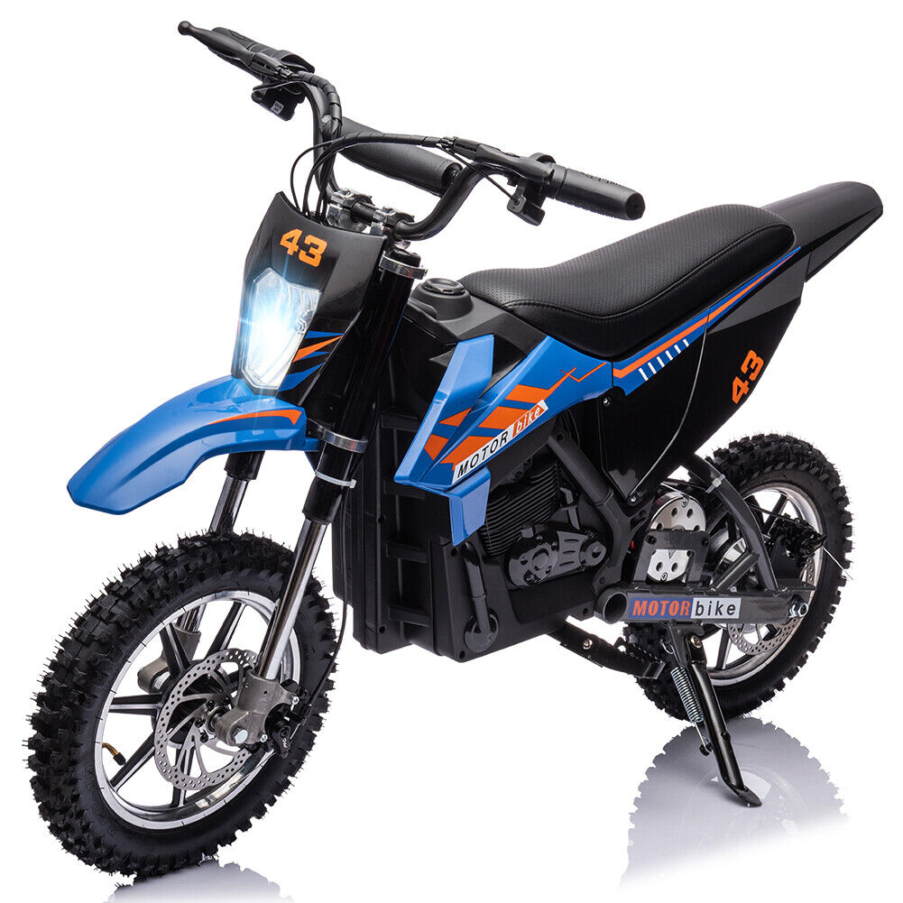 350W/500W Electric Dirt Bike for Kids with Variable Speed and LED Lights - 36V